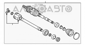 Ax cu roți față stânga Toyota Camry v50 12-14 2.5 SUA