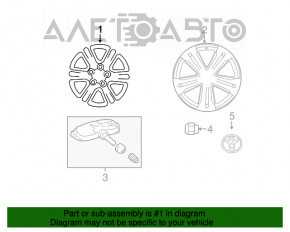 Roată de 17 inch x 7,5J ET35 5*114,3 Toyota Highlander 08-13 cu bordură, coroziune.