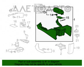 Консоль центральная подлокотник Toyota Rav4 06-12 черн кожа