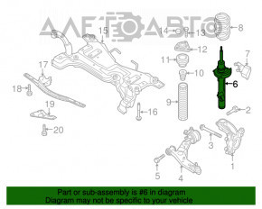 Suport amortizor asamblat dreapta față Mazda3 MPS 09-13