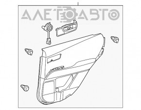 Обшивка двери карточка задняя правая Lexus RX350 RX450h 10-15 черн