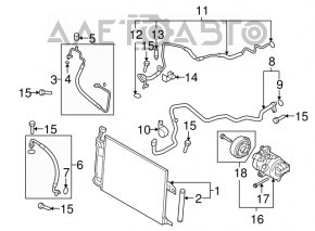 Radiatorul condensatorului de aer condiționat Mazda6 09-13 2.5