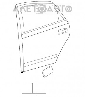 Ușă asamblată spate stânga Toyota Prius 2004-2009 albastru 8M6, manere