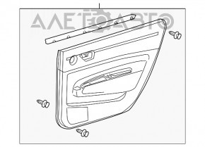 Capacul ușii cardului din spate dreapta Toyota Prius 20 04-09 bej, cotiera textilă, necesită curățare