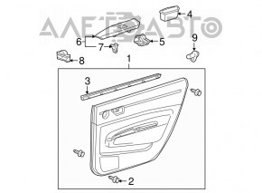 Capacul ușii cardului din spate dreapta Toyota Prius 20 04-09 bej, cotiera textilă, necesită curățare