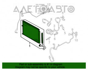 Radiatorul condensatorului de aer condiționat Toyota Prius 20 04-09