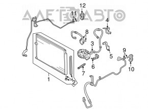 Radiatorul condensatorului de aer condiționat Toyota Prius 20 04-09