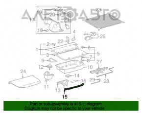 Накладка проема багажника Toyota Prius 20 04-09 беж