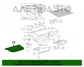 Capac portbagaj Toyota Prius 2004-2009 bej