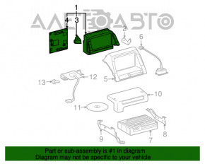 Monitor, display, navigație Toyota Prius 2004-2009 zgârieturi, buton șters.