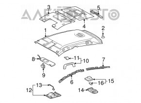 Обшивка потолка Toyota Prius 20 04-09 беж