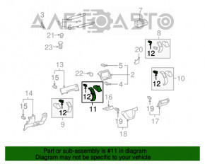 Conducta de aer central stânga Toyota Prius 2004-2009