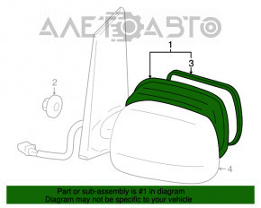 Зеркало боковое левое Toyota Prius 20 04-09