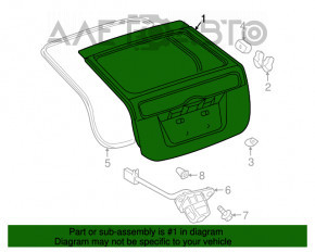 Ușa portbagajului goală Toyota Prius 2004-2009 albastră 8M6 este lovită