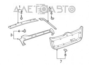 Обшивка двери багажника нижняя Toyota Prius 20 04-09 черн, царапины, потерта