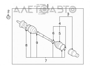 Ax cu roți față stânga Suzuki Kizashi 10-15 cu defect de filetare