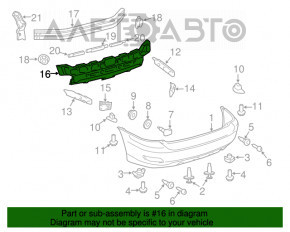 Absorbantul de bara spate pentru Lexus RX300 RX330 RX350 RX400h 04-09