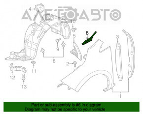 Garnitura ștergătoarelor de parbriz stânga Nissan Leaf 11-17 nouă OEM originală