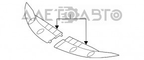 Capota capacului de admisie stânga Nissan Leaf 13-17 este ruptă 1 fixare.