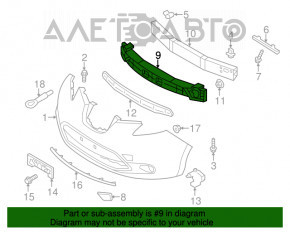 Absorbantul de impact al bara fata pentru Nissan Leaf 11-17