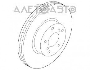 Placă de frână față stânga Subaru Forester 14-18 SJ 290/24mm ruginită.