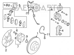 Placă de frână față stânga Subaru Forester 08-13 SH