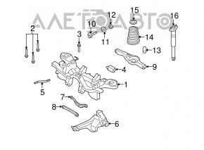 Стойка амортизатора в сборе задняя правая Mazda CX-7 06-09