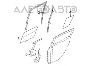 Стеклоподъемник механизм задний правый Nissan Leaf 18-