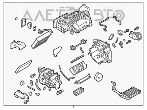 Печка в сборе Nissan Leaf 13-17 с теном