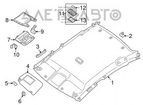 Capota dreapta Nissan Sentra 13-19 gri, fara cârlig