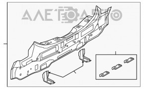 Panoul din spate al Nissan Leaf 13-17 argintiu K23, pe caroserie