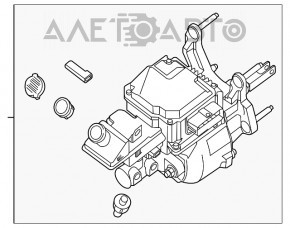 Cilindrul principal de frână cu amplificator de vid asamblat pe Nissan Leaf 13-17 are carcasă spartă