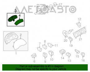 Panoul de instrumente superior al Nissan Leaf 13-17 este rupt în locul de fixare.