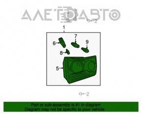 Lampa interioară pentru capacul portbagajului dreapta Lexus RX300 RX330 04-06 pre-restilizare