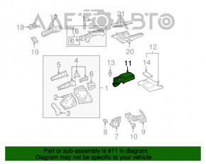 Capac motor dreapta Lexus RX350 10-15 nou OEM original