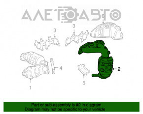 Colector de evacuare frontal cu catalizator pentru Lexus RX350 10-15