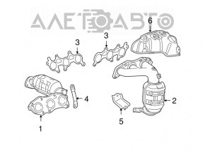 Коллектор выпускной передний с катализатором Lexus RX350 10-15