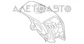 Airbag-ul din volanul șoferului pentru Lexus RX350 10-12, culoare neagră, cartuș pirotehnic ruginit.