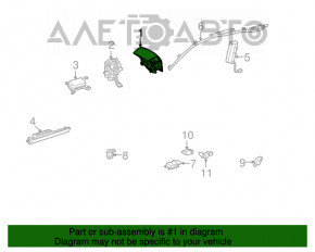 Airbag-ul din volanul șoferului pentru Lexus RX350 10-12, culoare neagră, cartuș pirotehnic ruginit.