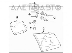 Lampa interioară pentru capacul portbagajului dreapta Mazda3 03-08 HB, recondiționată, pentru polizare