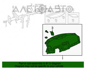 Торпедо передняя панель без AIRBAG Toyota Camry v40 серая, царапины, трещины