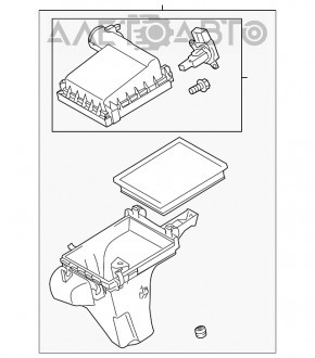 Corpul filtrului de aer Toyota Prius 30 10-15