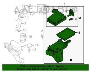 Corpul filtrului de aer Toyota Prius 30 10-15