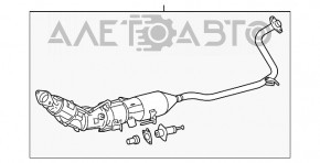 Tubul de admisie cu catalizator pentru Toyota Prius 30 10-15