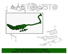 Tubul de admisie cu catalizator pentru Toyota Prius 30 10-15