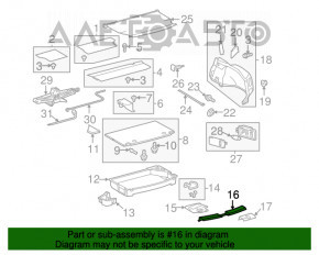 Capac portbagaj Toyota Prius 30 10-15 gri, zgârieturi