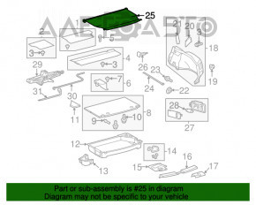 Capac portbagaj Toyota Prius 30 10-15 gri.