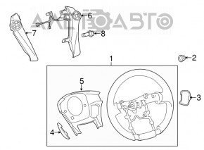 Руль голый Toyota Prius 30 10-15 резина, черн, потерт