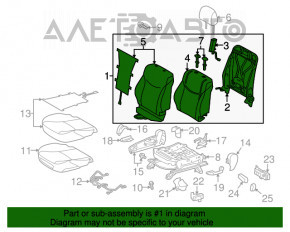 Scaunul șoferului Toyota Prius 30 10-15 fără airbag, manual, catifea gri închis.