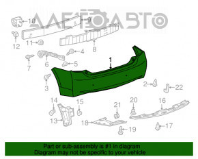 Bara spate goala Toyota Prius 30 10-15 noua OEM originala, rupta